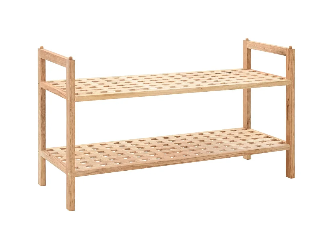 Étagère à chaussures Bois de noyer massif 69 x 26 x 40 cm