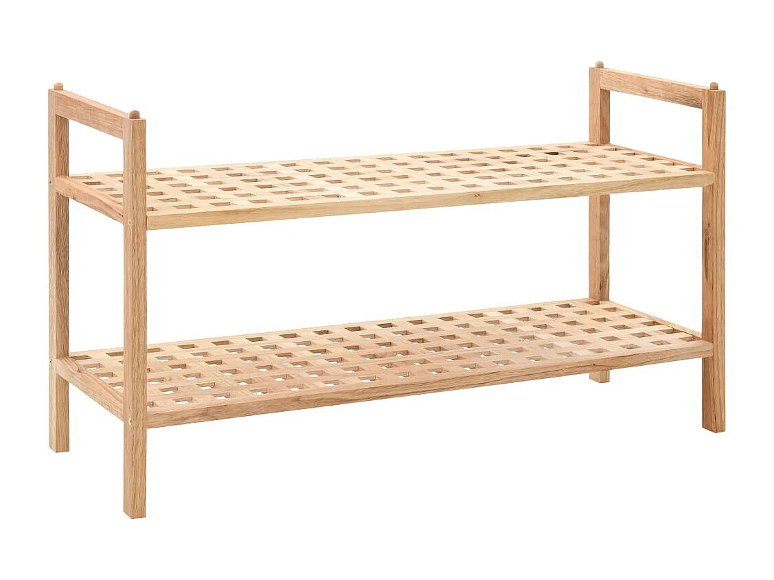 Zapatero Madera maciza de nogal 69 x 26 x 40 cm