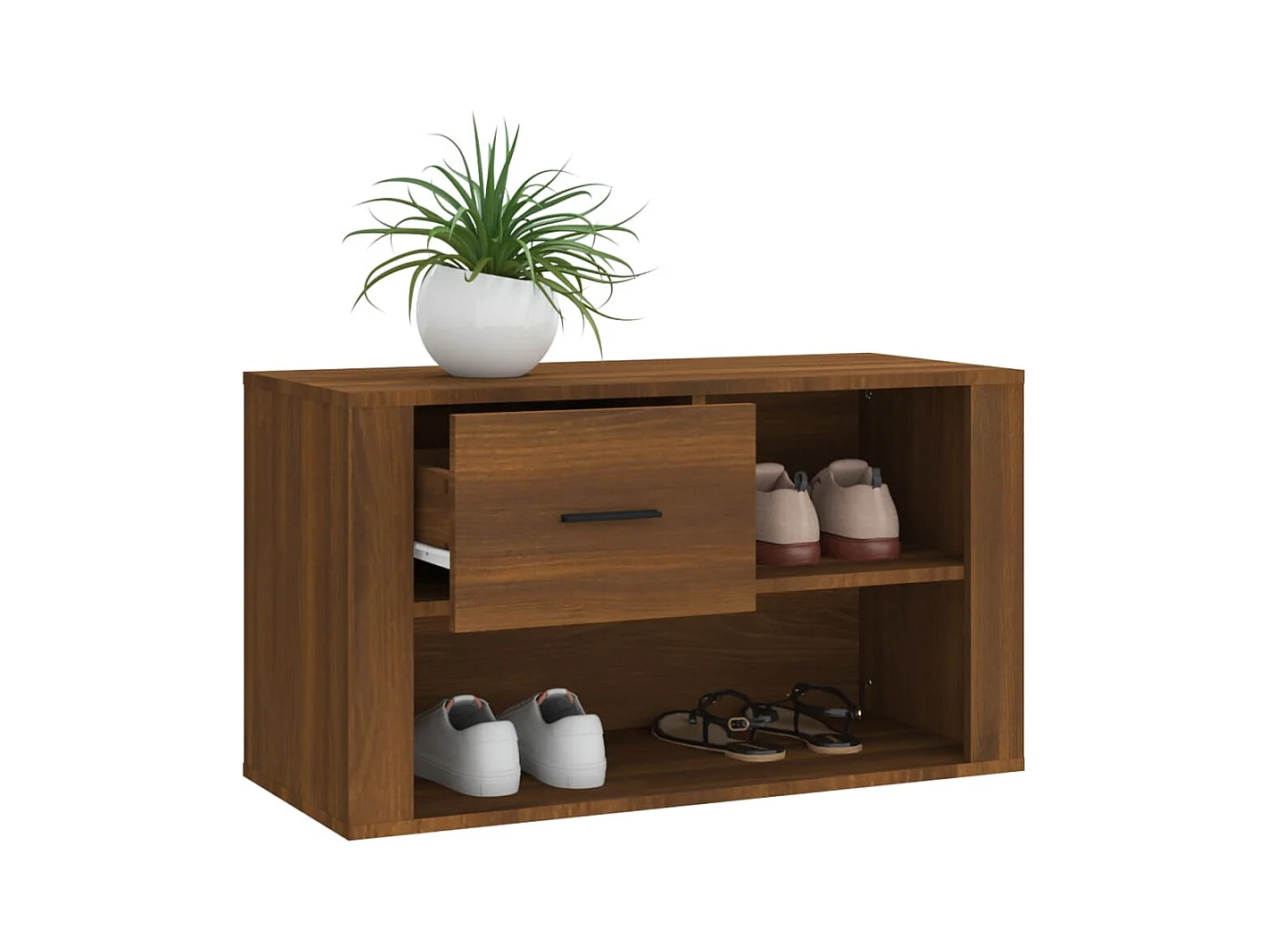 Armoire à chaussures Chêne marron 80x35x45 cm Bois d'ingénierie