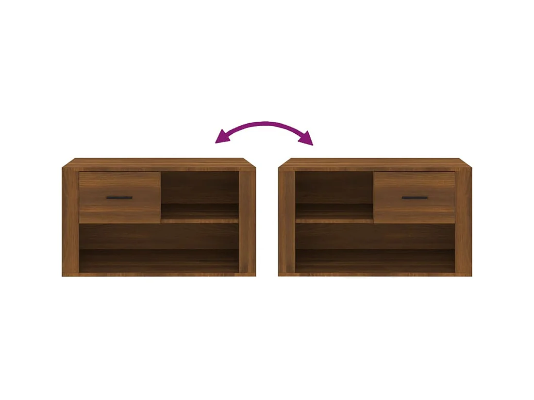 Armoire à chaussures Chêne marron 80x35x45 cm Bois d'ingénierie