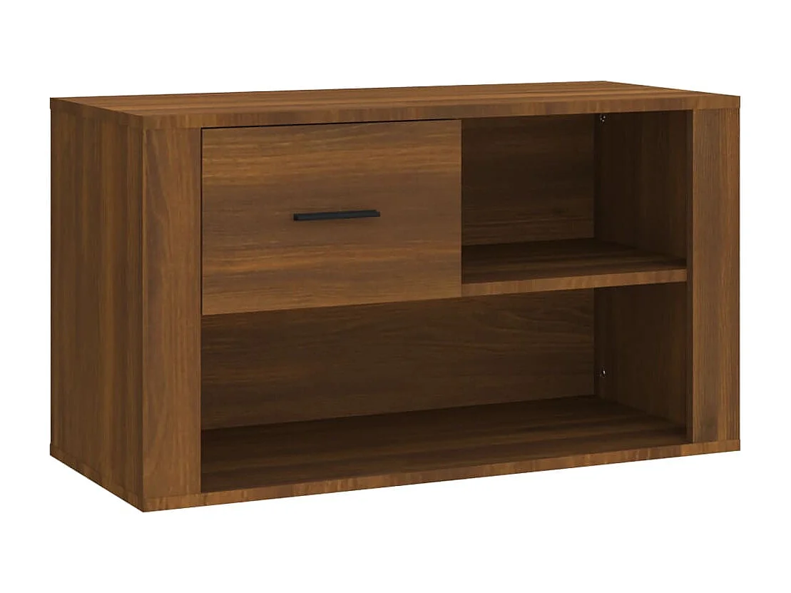 Zapatero Roble marrón 80x35x45 cm Madera de ingeniería