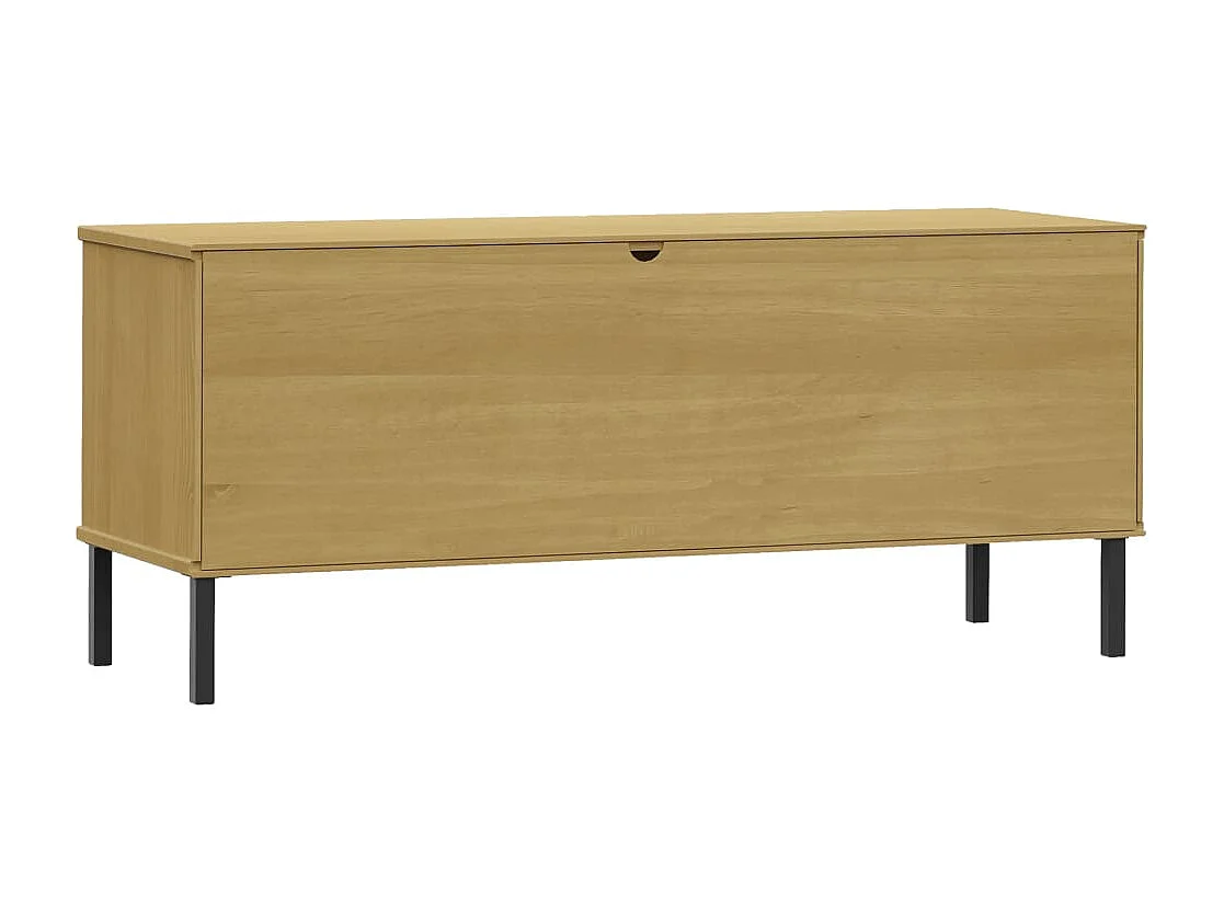 Zapatero con patas de metal Marrón 106x35x45 cm OSLO Madera