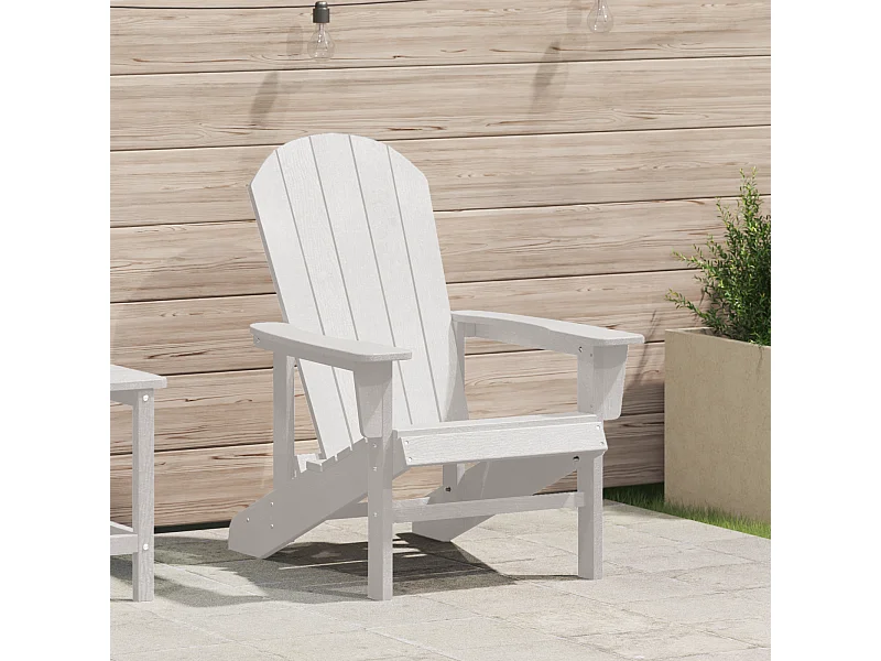 Chaise Adirondack Blanche 74x82x91 cm HDPE