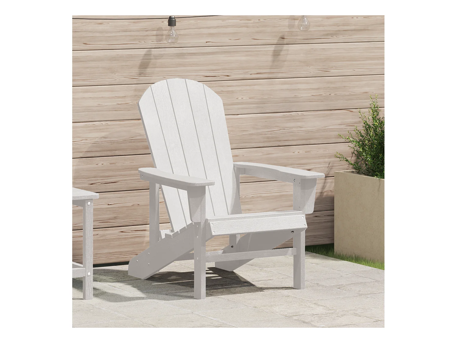 Chaise longue Adirondack Blanche 74x82x91 cm HDPE