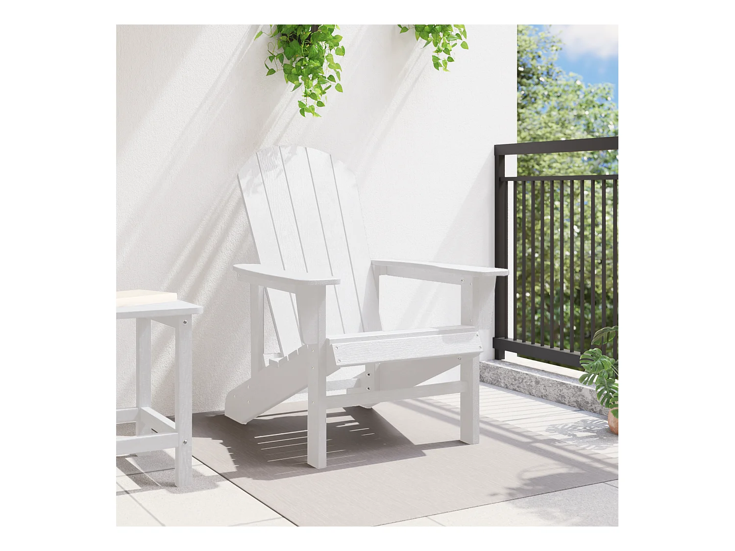 Chaise longue Adirondack Blanche 74x82x91 cm HDPE