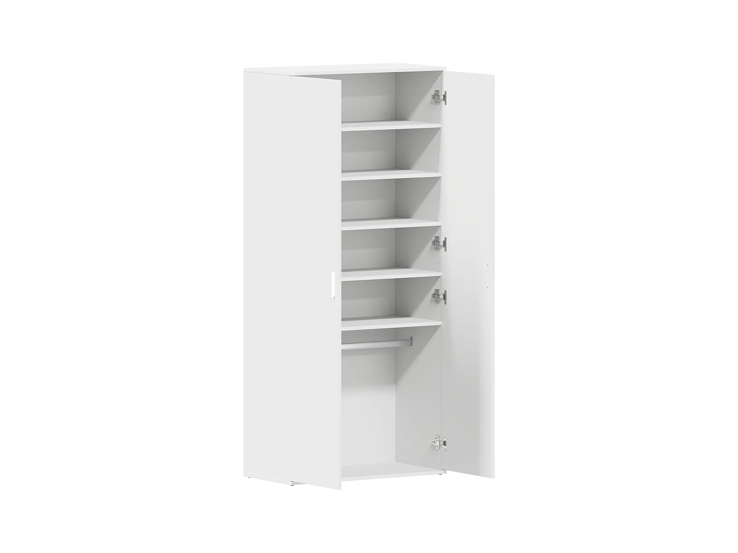 Meuble à chaussures blanc 80x39x180 cm en bois d'ingénierie