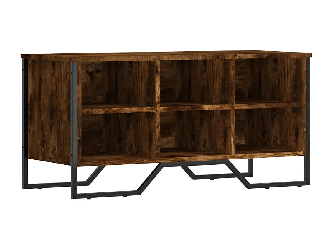 Zapatero roble ahumado 90x38x45,5 cm madera de ingeniería