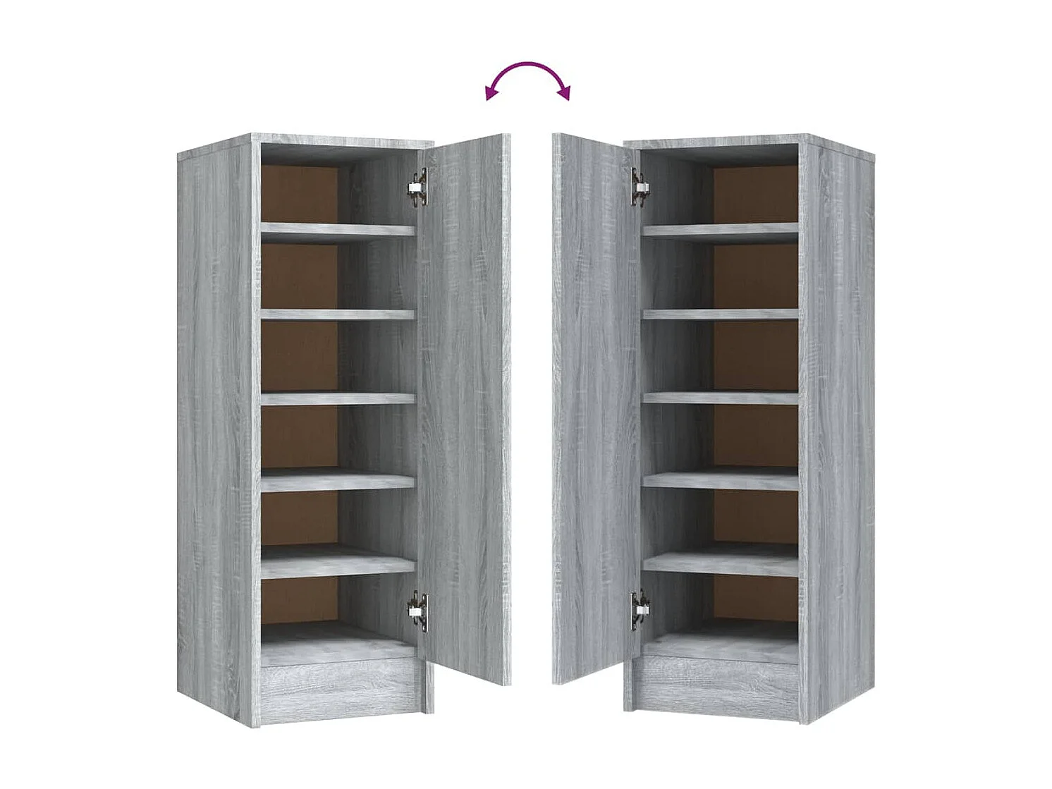 Zapatero Sonoma gris 32x35x92 cm Madera de ingeniería