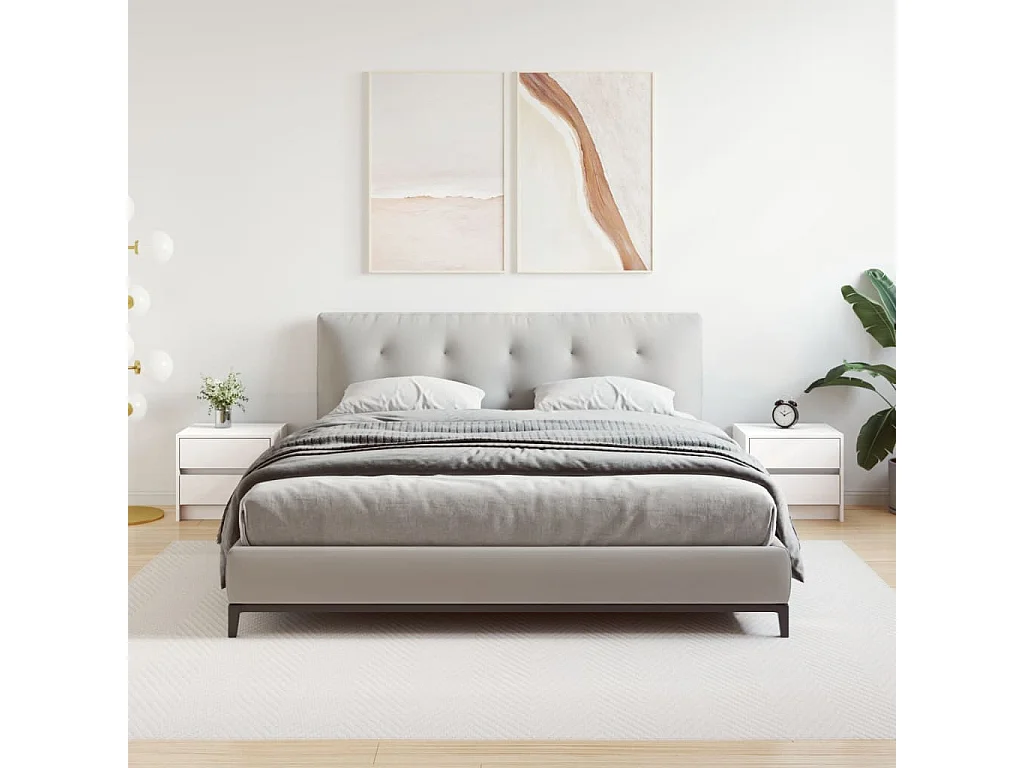 Mesitas de noche 2 uds blancas 40x31x35,5 cm madera maciza de pino