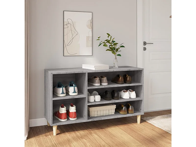Sonoma grijze schoenenkast 102x36x60 cm Technisch hout
