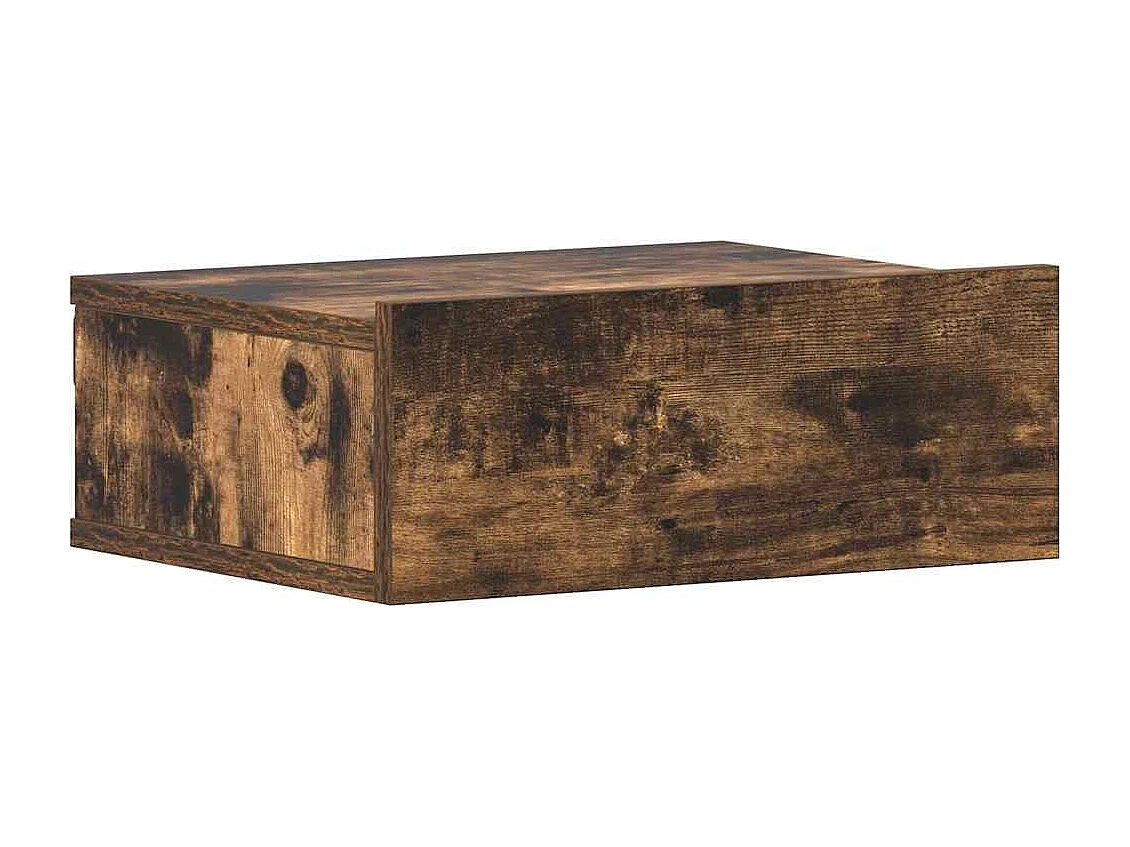 Comodini sospesi 2 pz Rovere affumicato 40x30x15 cm