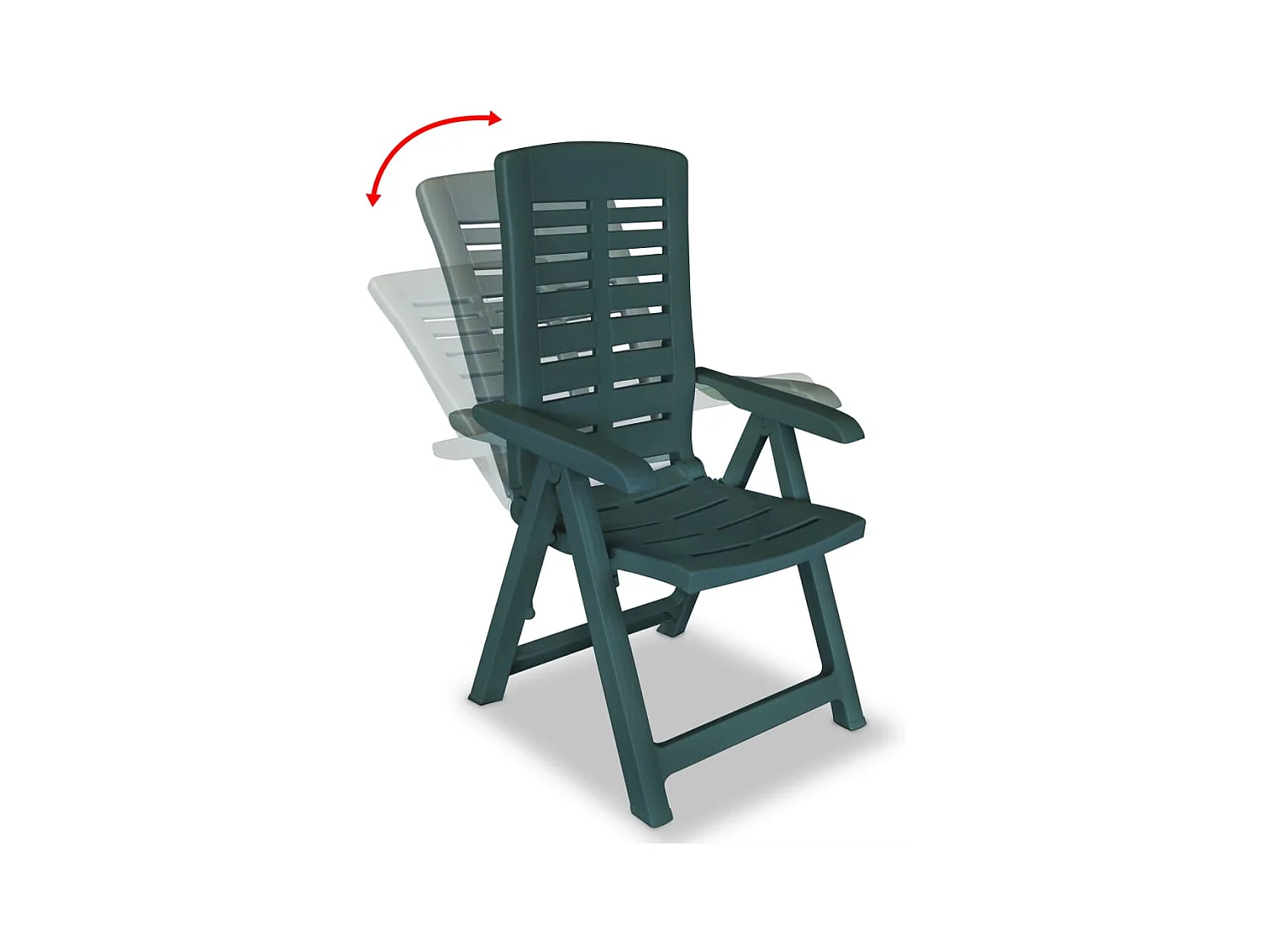 Tuinstoelen Set van 4 Groen Plastic