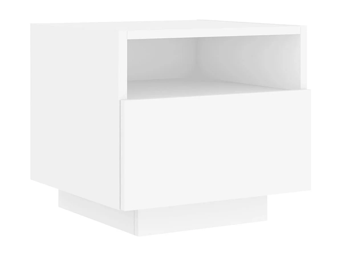 Comodino con luci LED bianco 40x39x37 cm