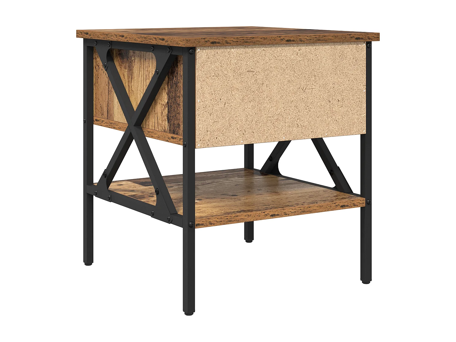 Table de chevet Bois vieilli 40x42x45 cm en bois d'ingénierie