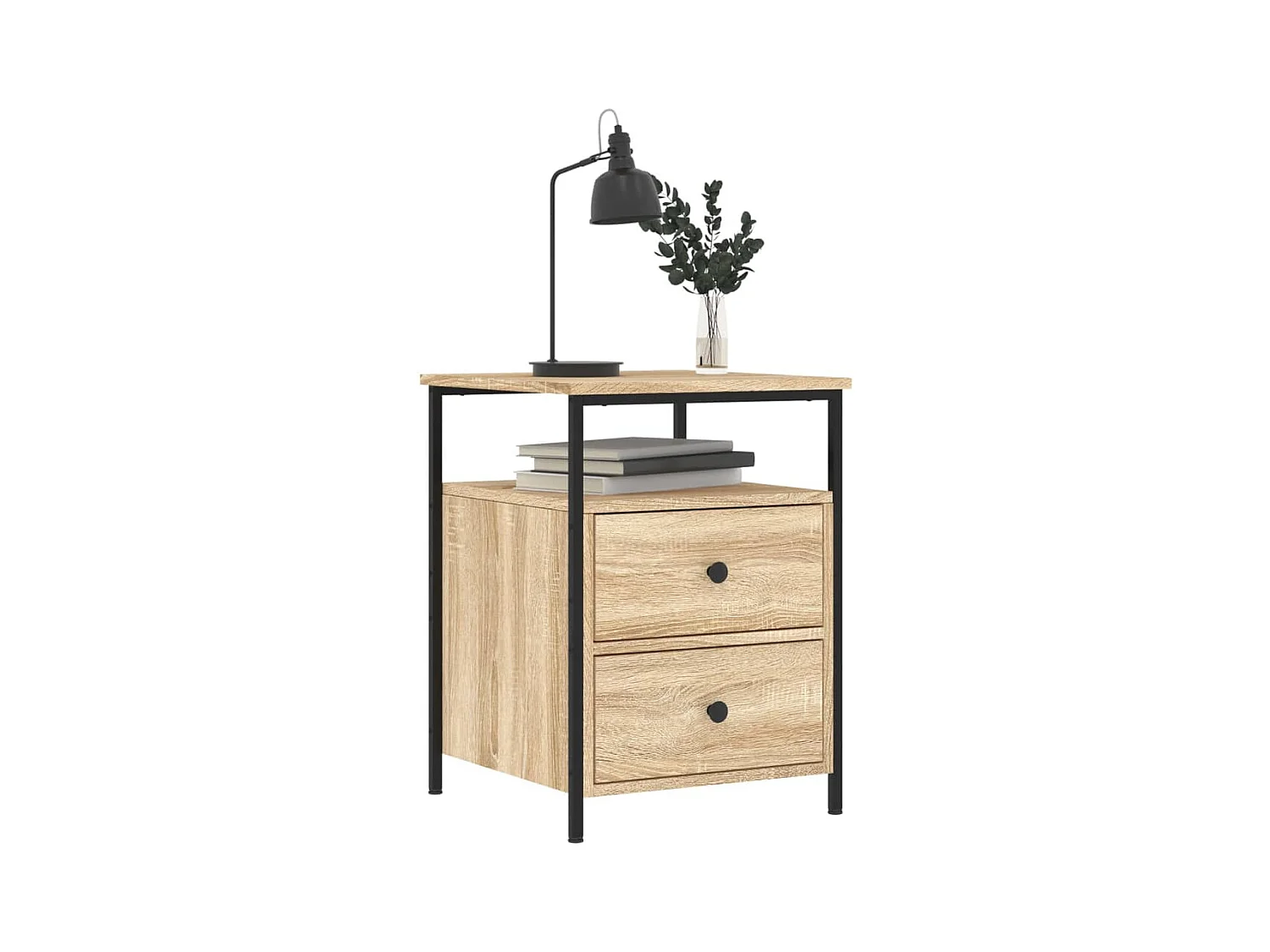 Tables de chevet 2pcs chêne sonoma 44x45x60cm bois d'ingénierie