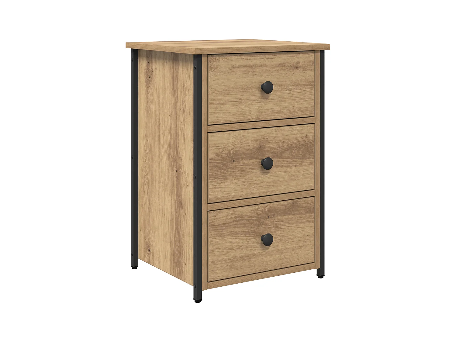 Table de chevet Chêne artisan Bois d'ingénierie Compact Durable