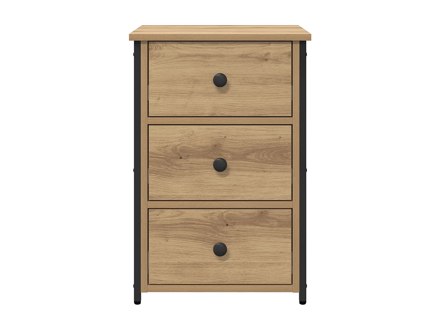 Table de chevet Chêne artisan Bois d'ingénierie Compact Durable