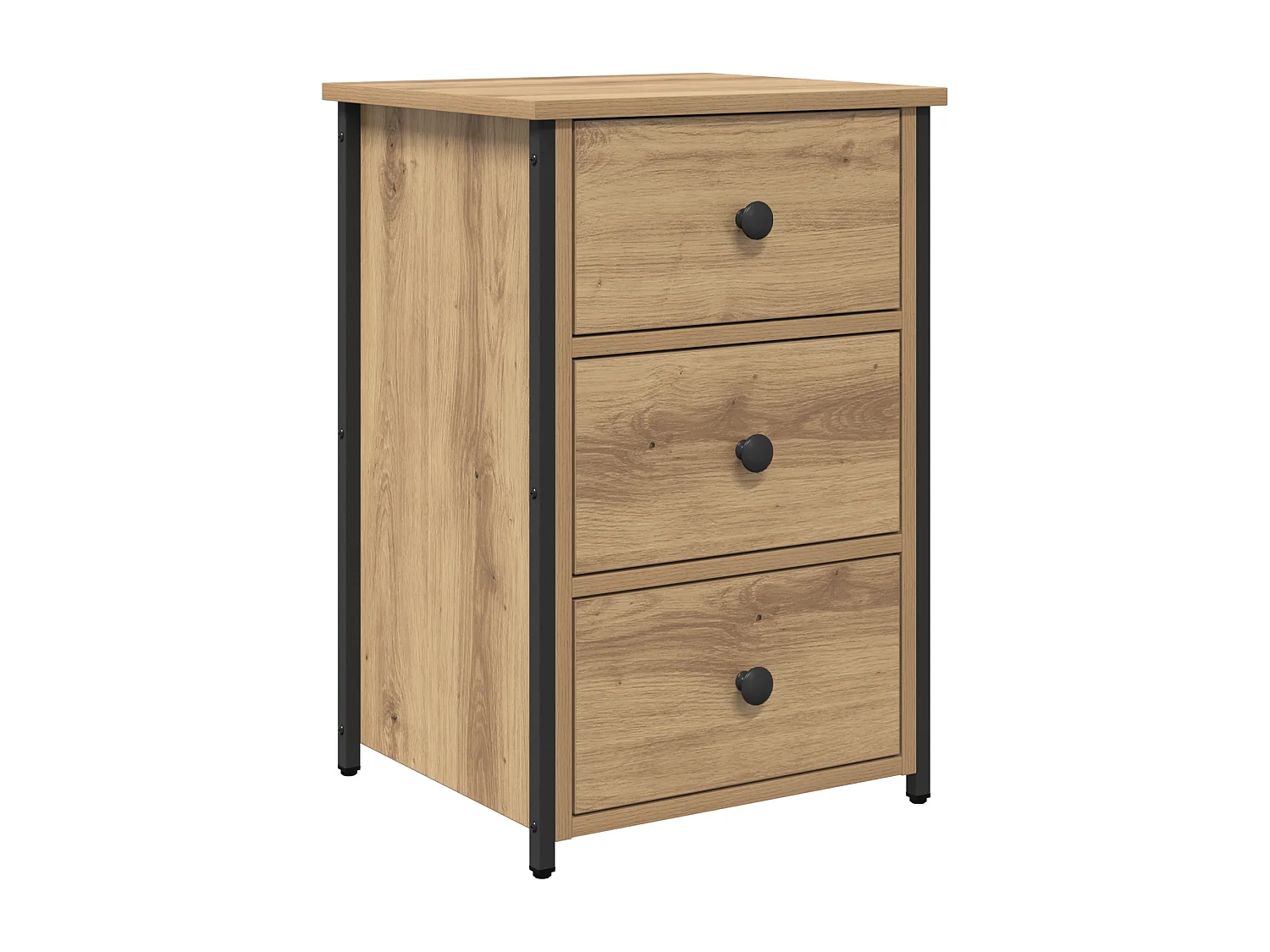 Table de chevet Chêne artisan Bois d'ingénierie Compact Durable