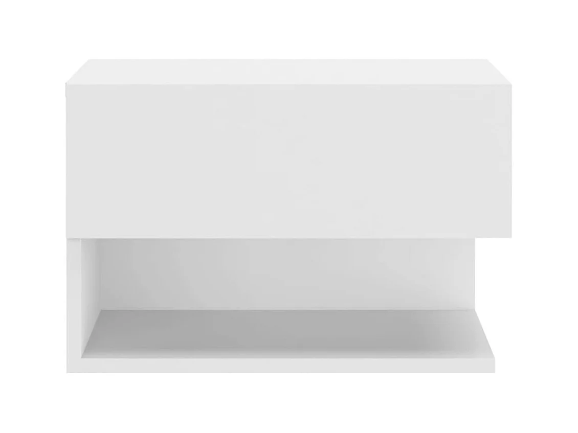 2 comodini bianchi da parete