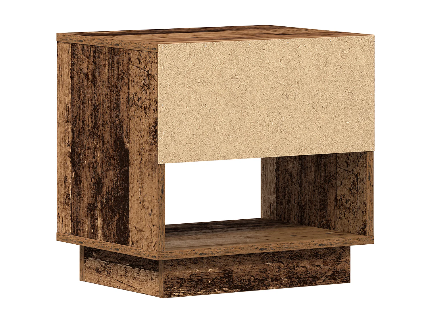 Table de chevet en vieux bois 45x34x44 cm en bois reconstitué