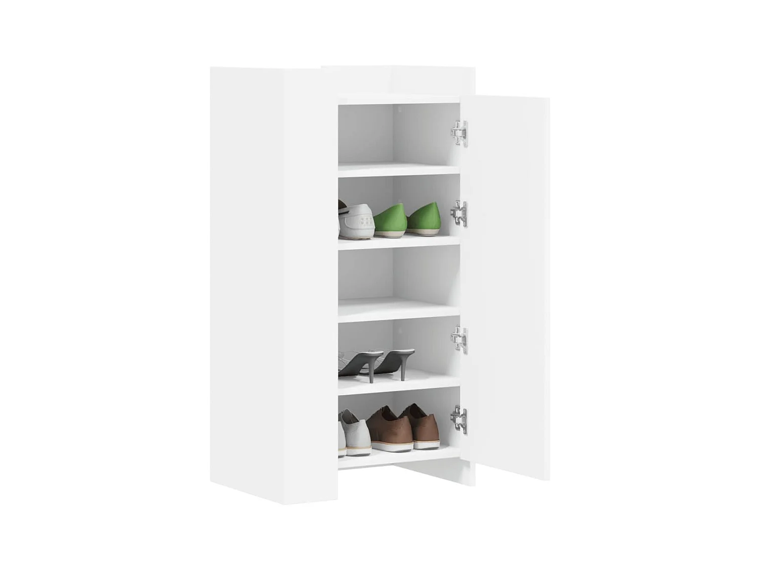 Armoire à chaussures blanc 52x37,5x100 cm bois d'ingénierie