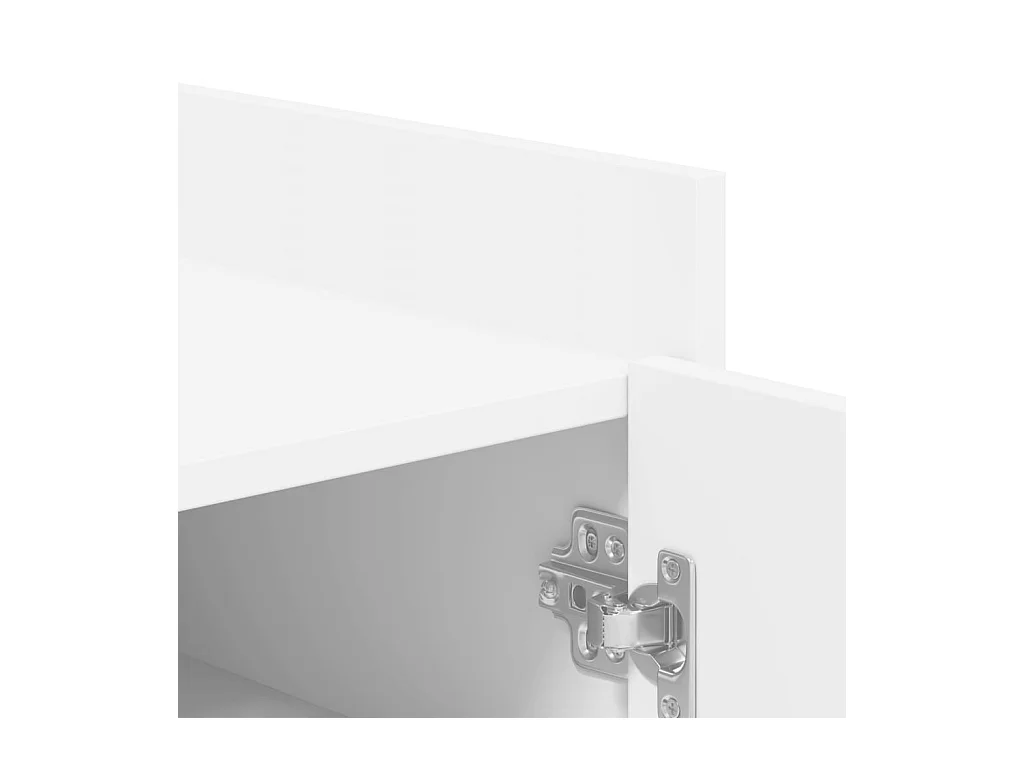 Armoire à chaussures blanc 52x37,5x100 cm bois d'ingénierie