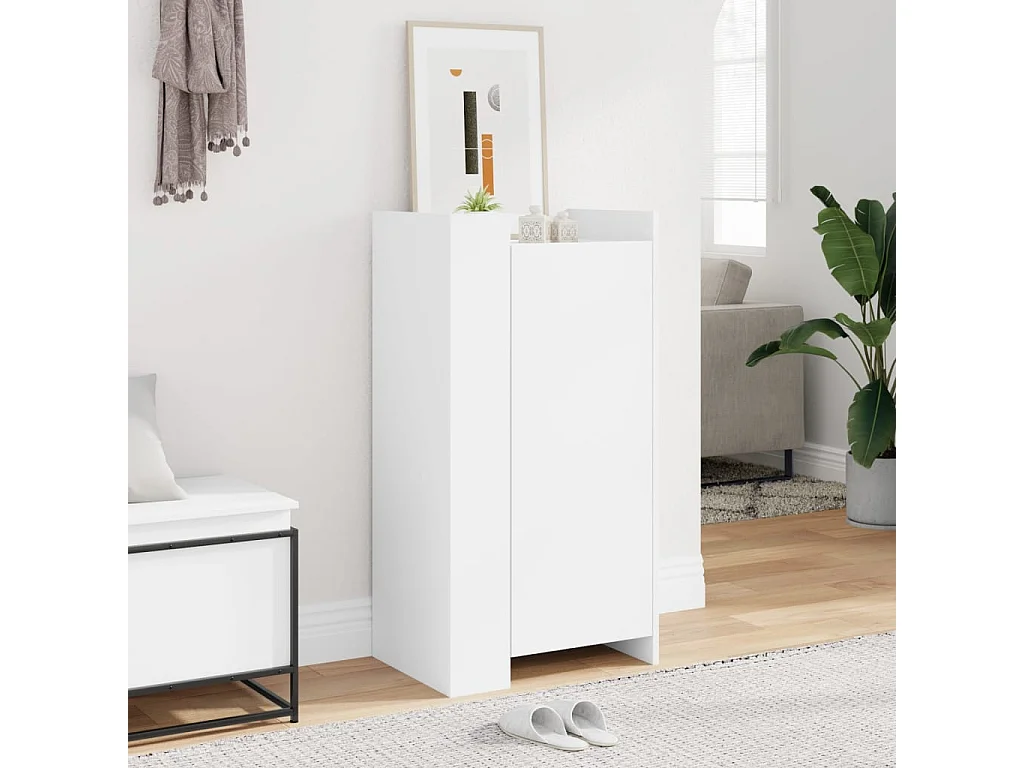 Zapatero blanco 52x37,5x100 cm madera contrachapada