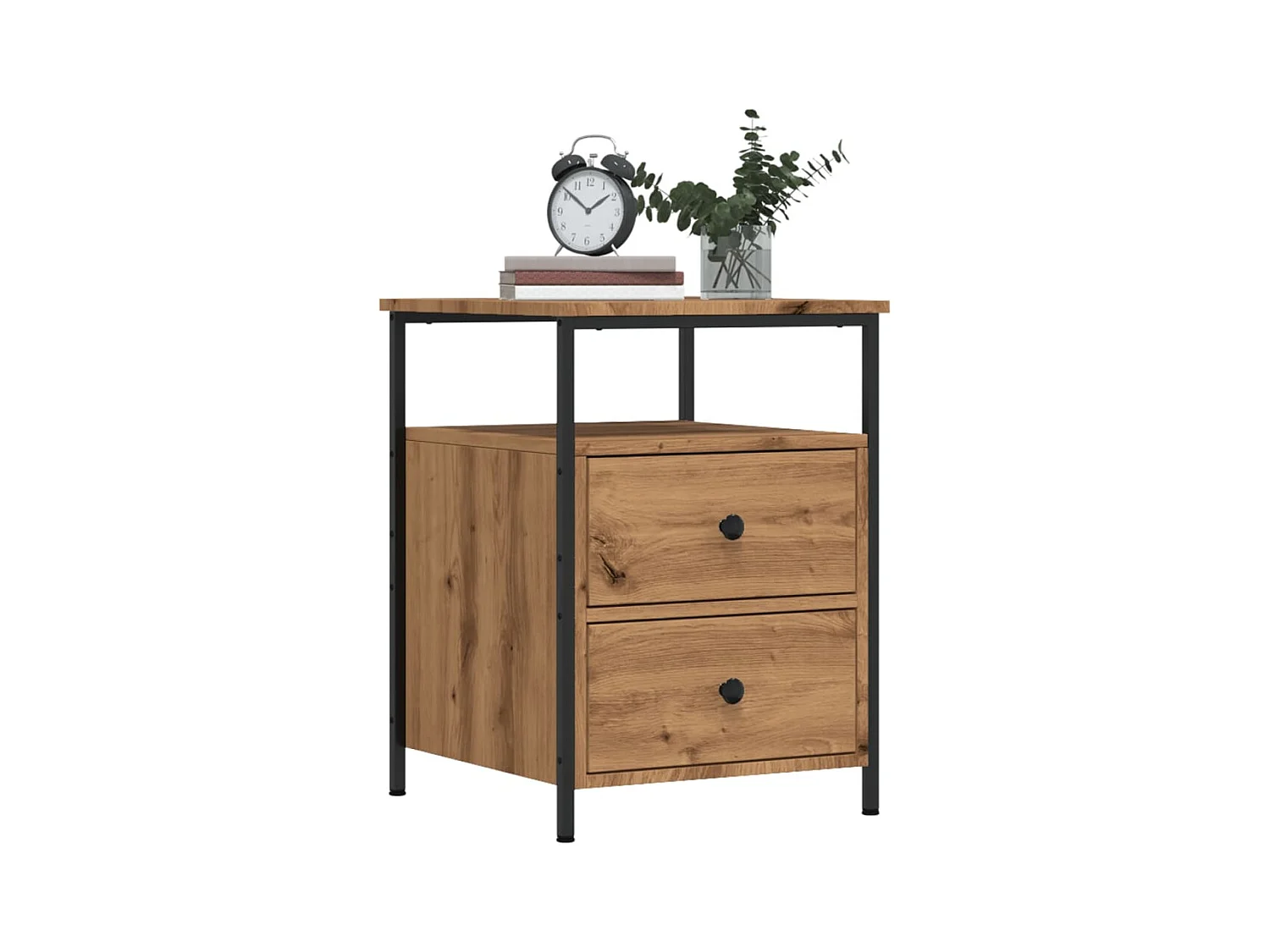 Tables de chevet 2 pcs chêne artisanal bois d'ingénierie