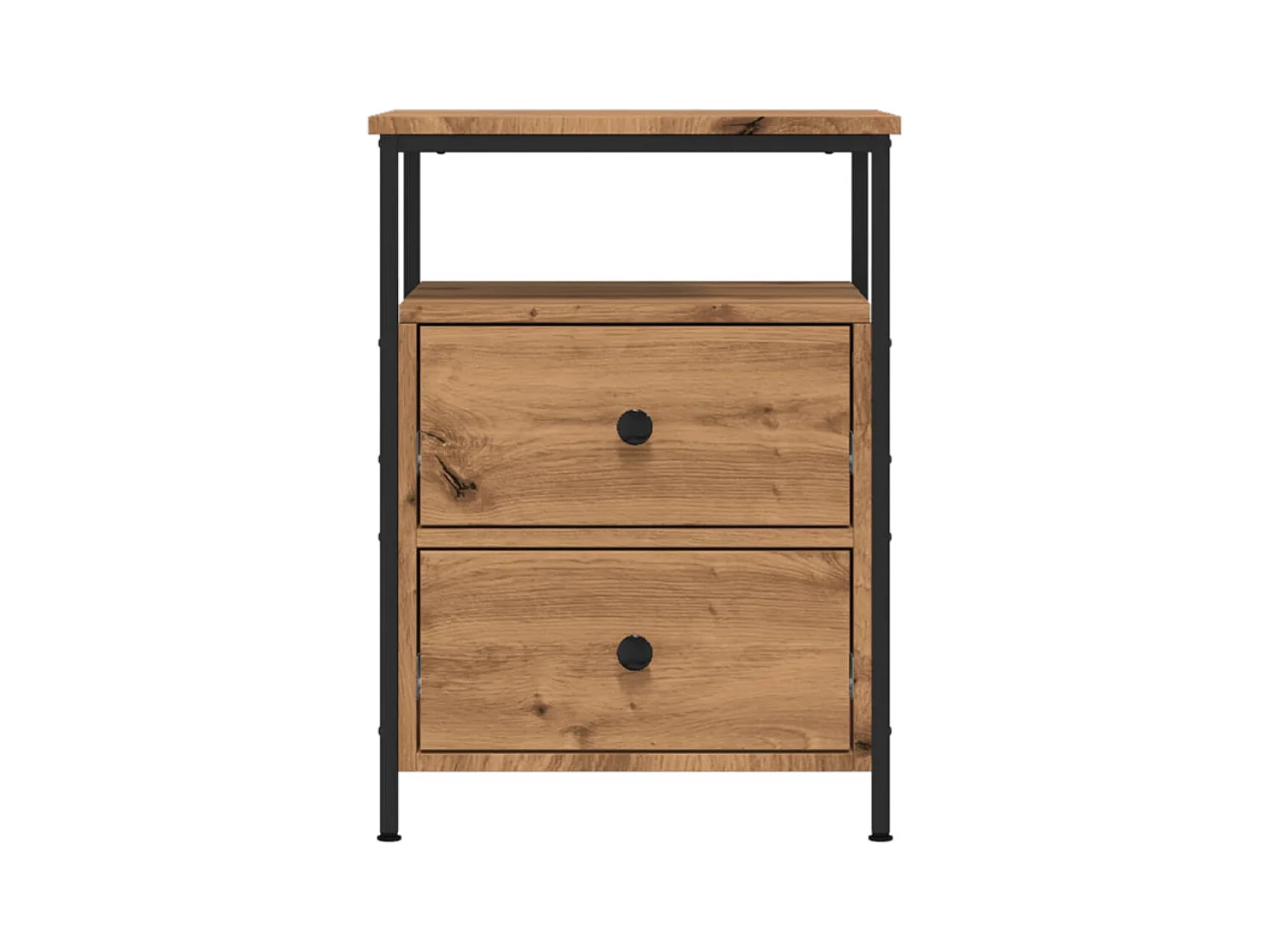 Tables de chevet 2 pcs chêne artisanal bois d'ingénierie