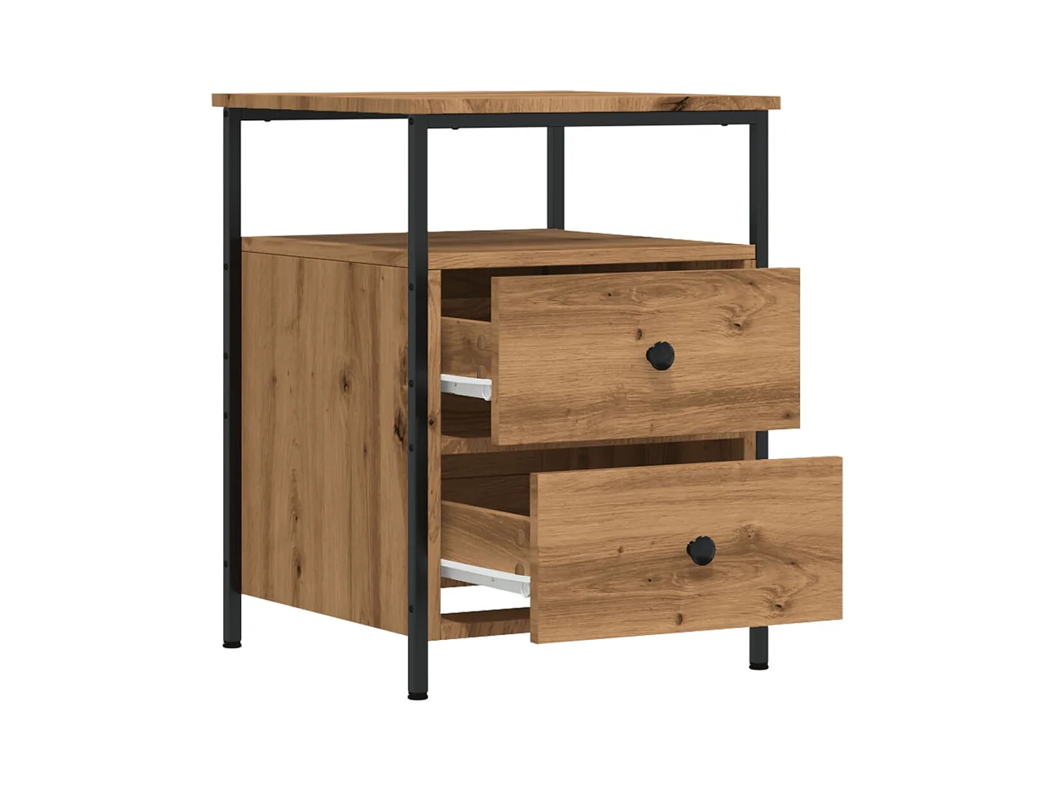 Tables de chevet 2 pcs chêne artisanal bois d'ingénierie