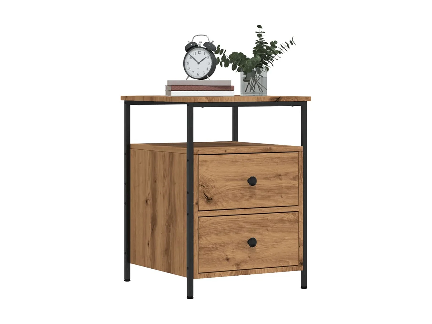 Tables de chevet 2 pcs chêne artisanal bois d'ingénierie