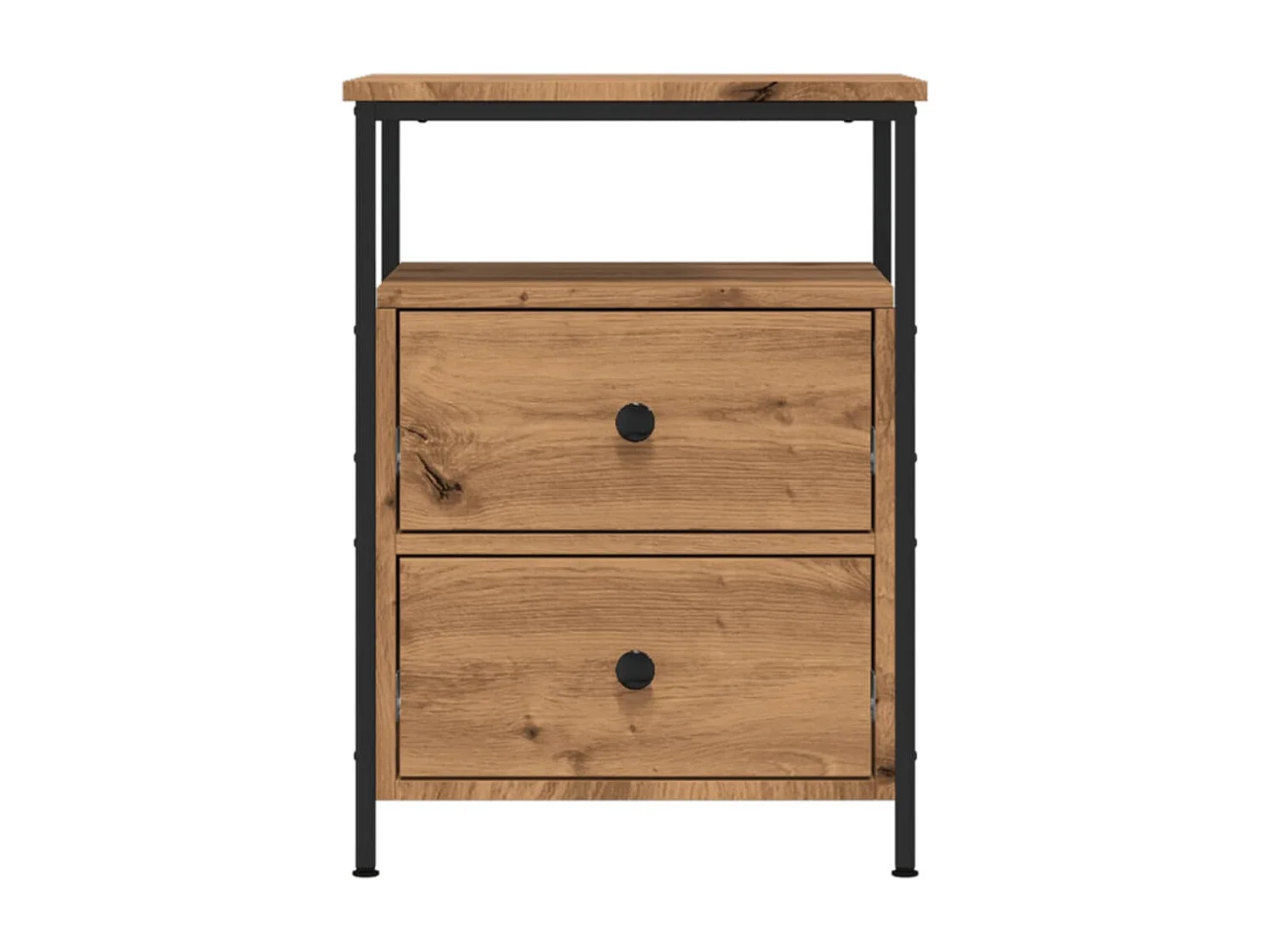 Tables de chevet 2 pcs chêne artisanal bois d'ingénierie