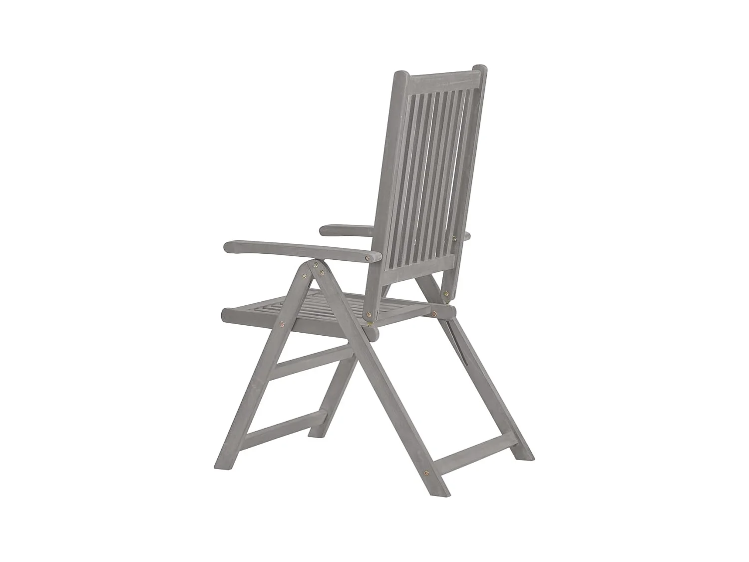 Chaises inclinables de jardin lot de 4 Gris Bois solide acacia