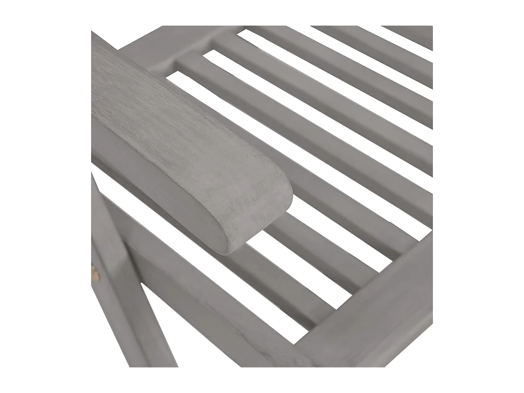 Chaises inclinables de jardin lot de 4 Gris Bois solide acacia