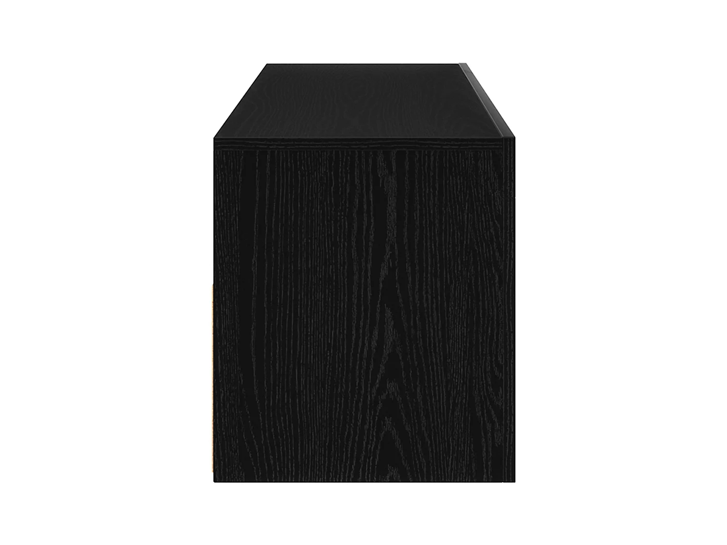 Comodino con luci LED Rovere nero 60x35x40 cm Legno tecnico