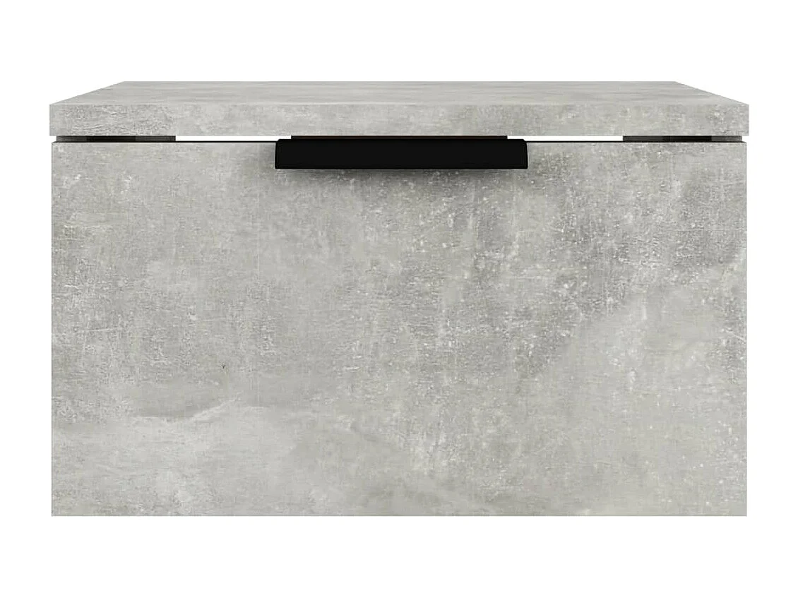 Table de chevet murale Gris béton 34x30x20 cm