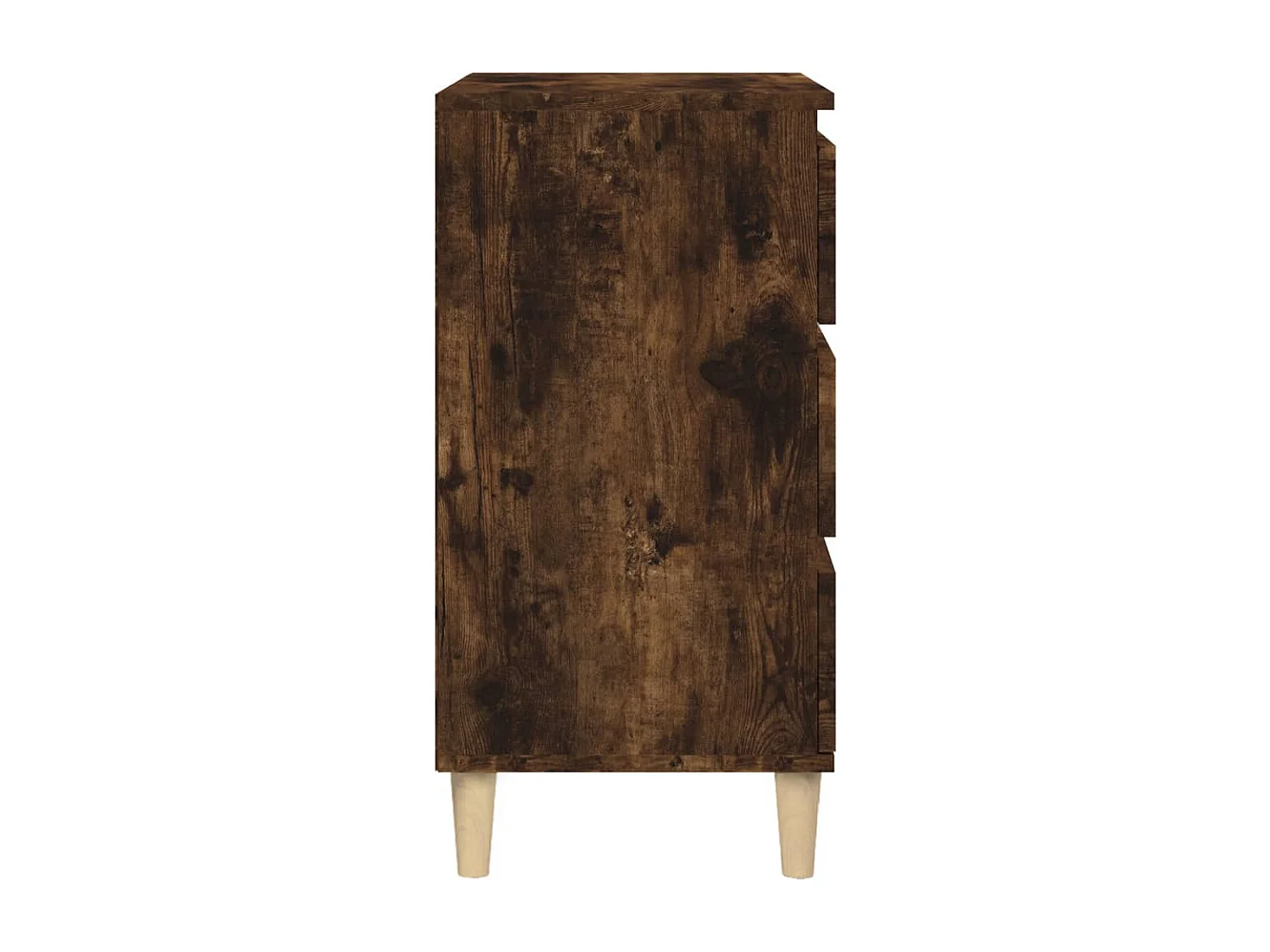 Comodino in rovere affumicato 40x35x70 cm in legno ingegnerizzato