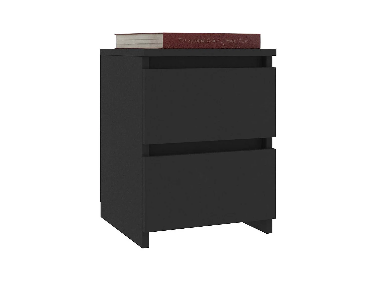 Comodini 2 pz Nero 30x30x40 cm Legno composito