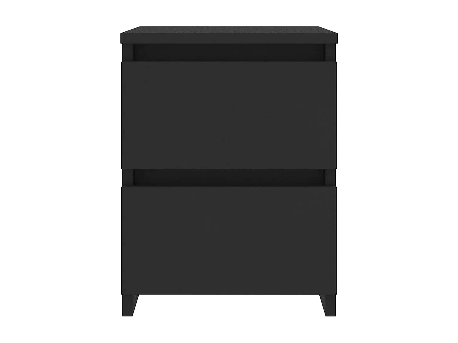 Comodini 2 pz Nero 30x30x40 cm Legno composito