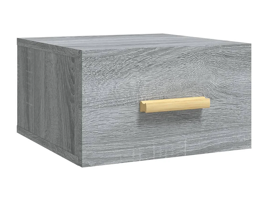 Table de chevet murale sonoma gris 35x35x20 cm