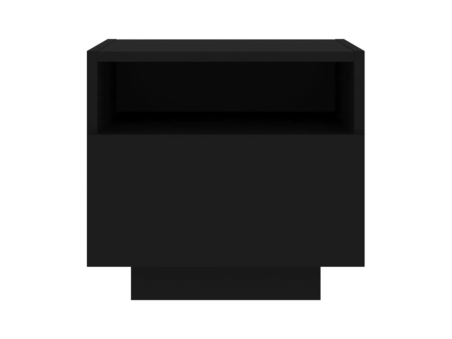 Nachtkastje met LED-verlichting zwart 40x39x37 cm