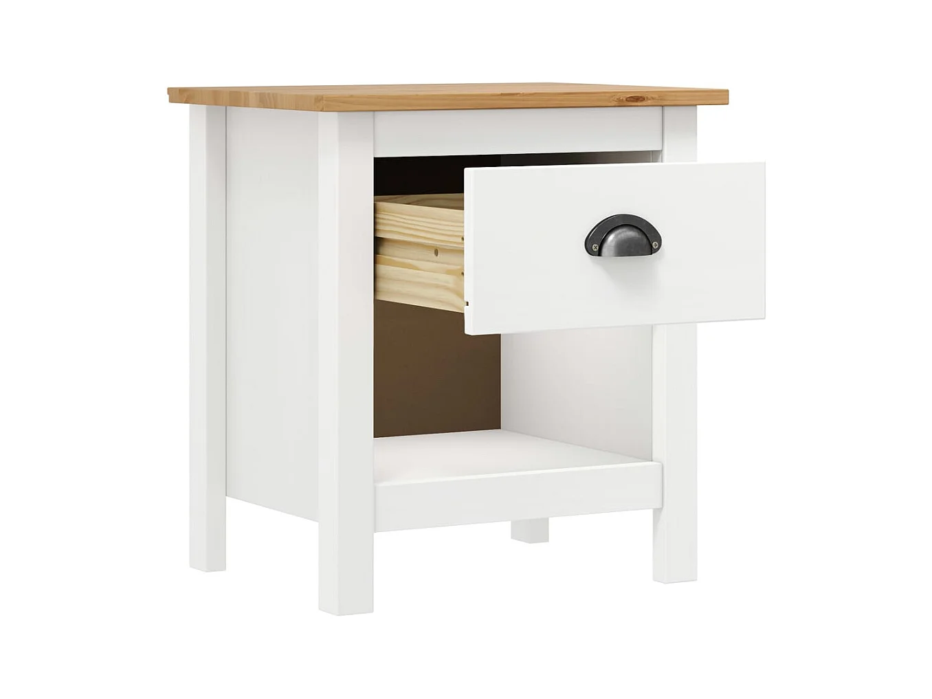 Comodini 2 pz Hill 46x35x49,5 cm Legno massello di pino