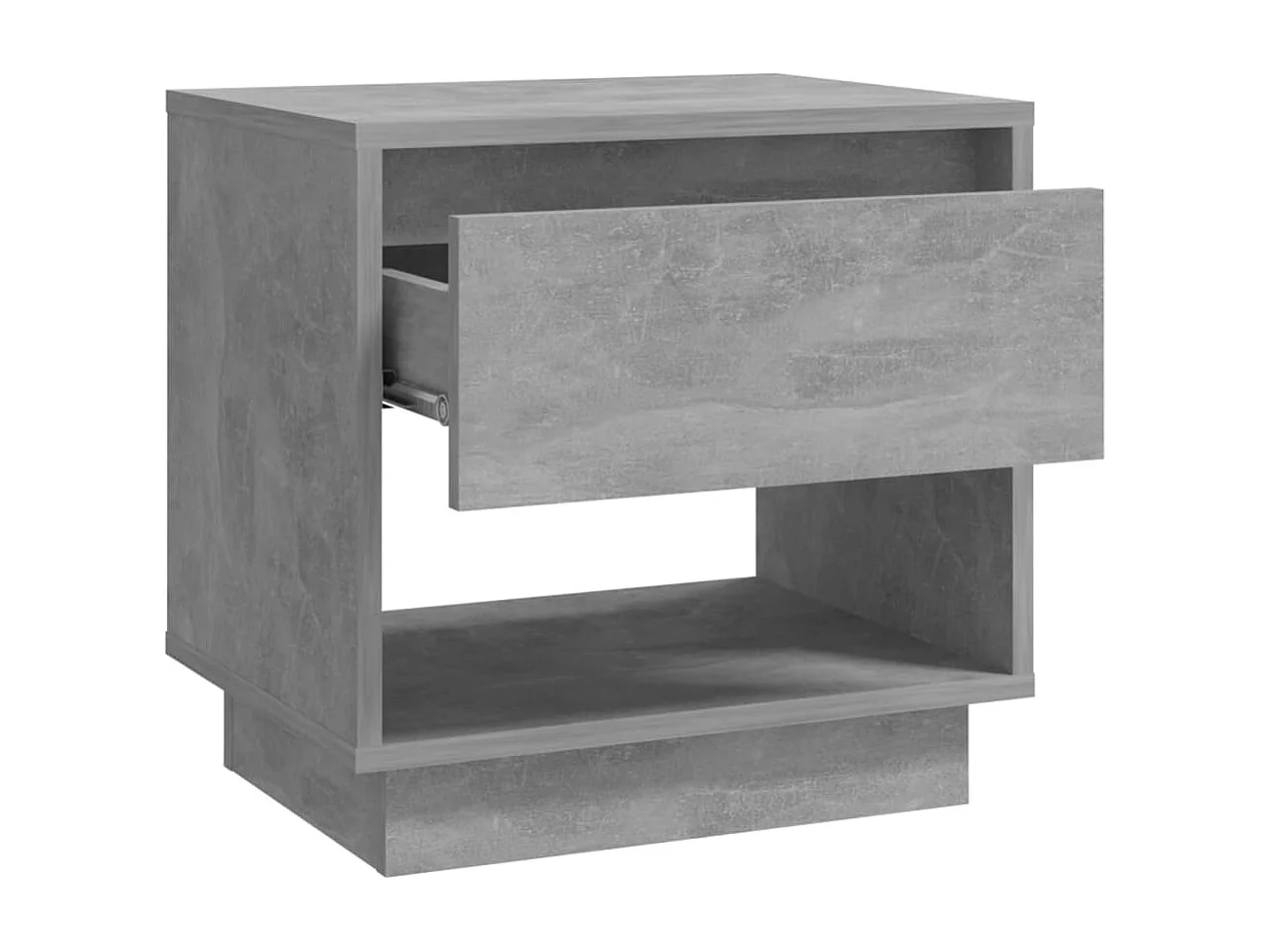 Table de chevet Gris béton 45x34x44 cm Bois d'ingénierie