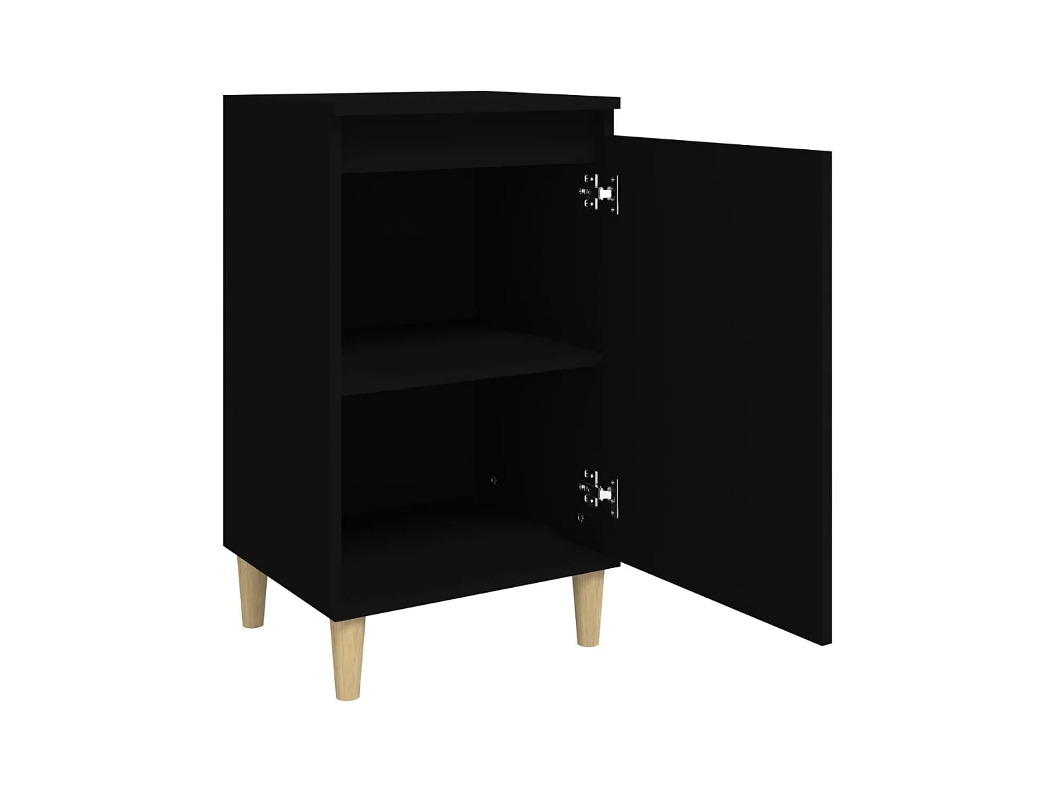 Comodini 2 pezzi neri 40x35x70 cm in legno ingegnerizzato