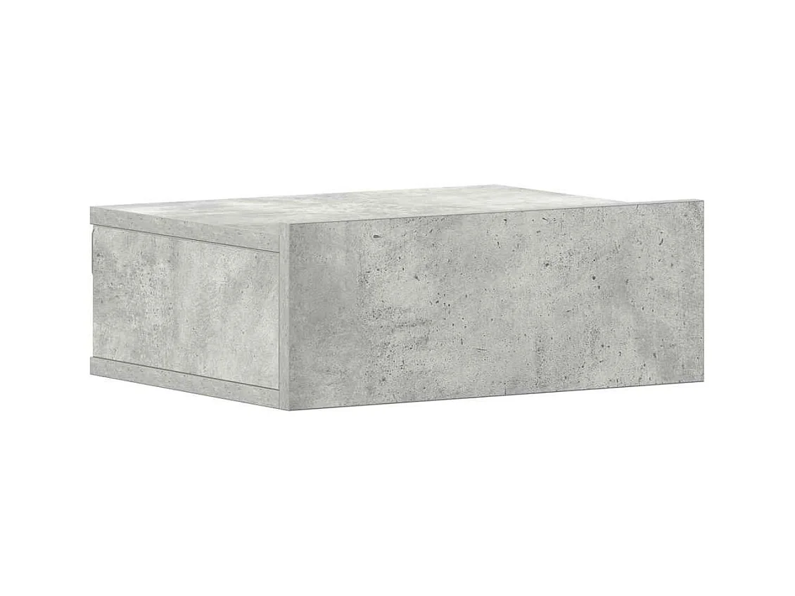Comodino sospeso grigio cemento in legno ingegnerizzato