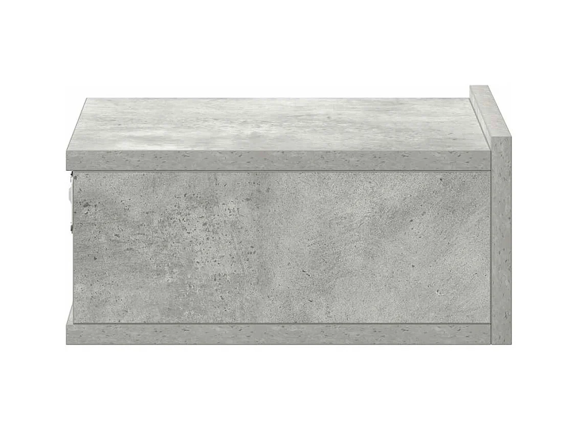 Comodino sospeso grigio cemento in legno ingegnerizzato