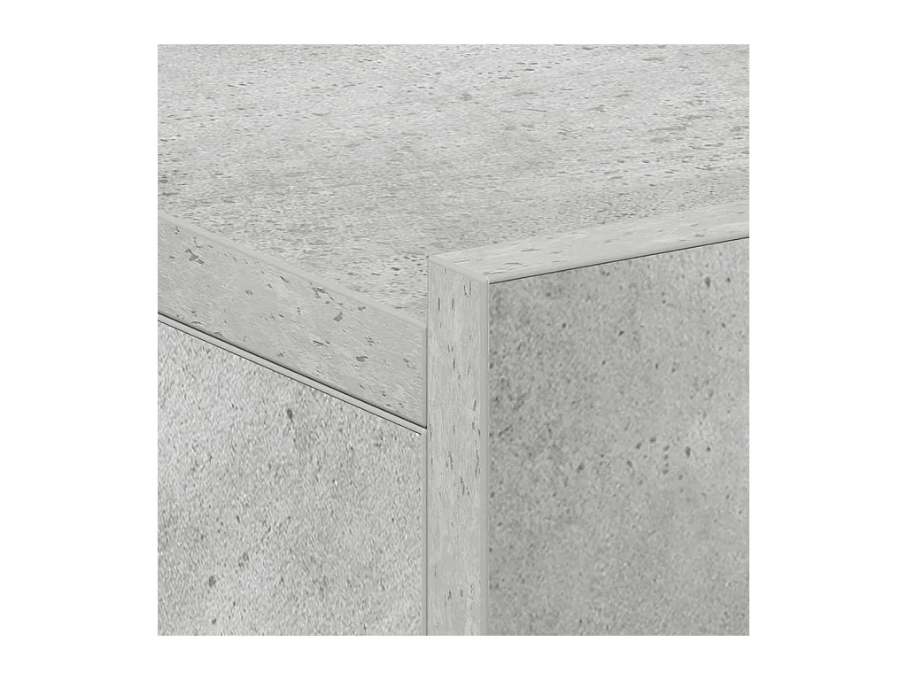 Comodino sospeso grigio cemento in legno ingegnerizzato