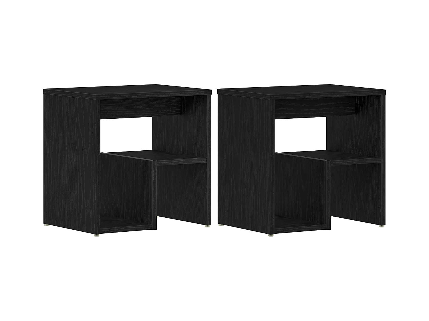 Comodini 2 pz Rovere nero 40x30x40 cm Legno ingegnerizzato