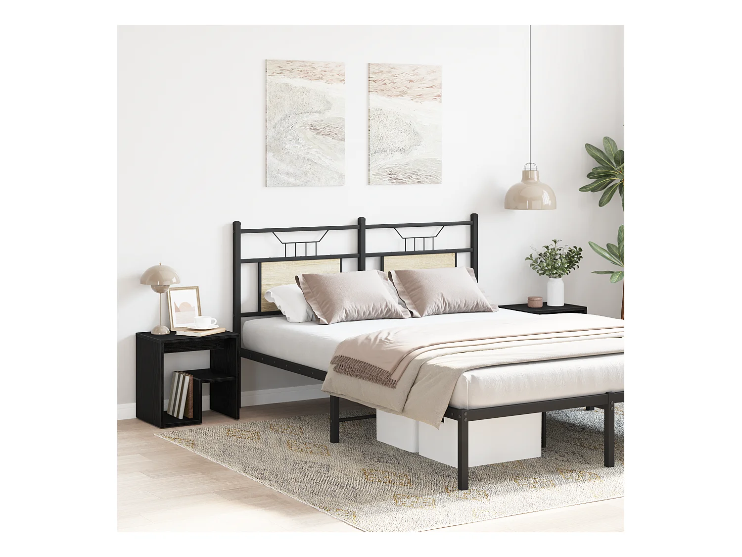 Comodini 2 pz Rovere nero 40x30x40 cm Legno ingegnerizzato