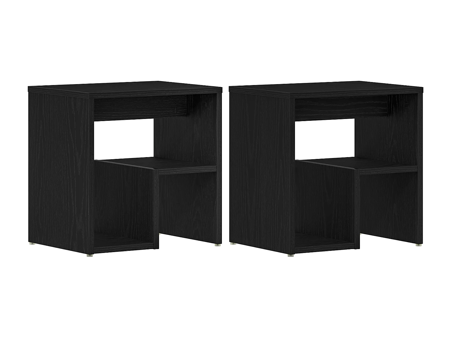 Cómodas de noche 2 piezas Roble negro 40x30x40 cm Madera de ingeniería